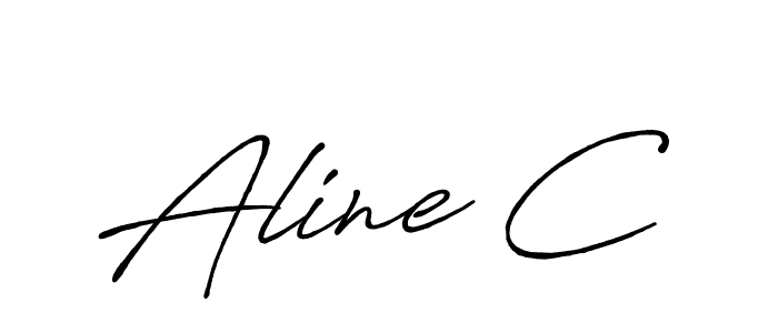 How to make Aline C signature? Antro_Vectra_Bolder is a professional autograph style. Create handwritten signature for Aline C name. Aline C signature style 7 images and pictures png