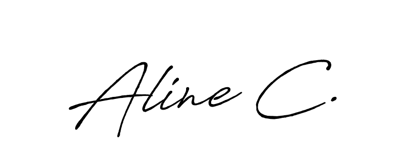 if you are searching for the best signature style for your name Aline C.. so please give up your signature search. here we have designed multiple signature styles  using Antro_Vectra_Bolder. Aline C. signature style 7 images and pictures png