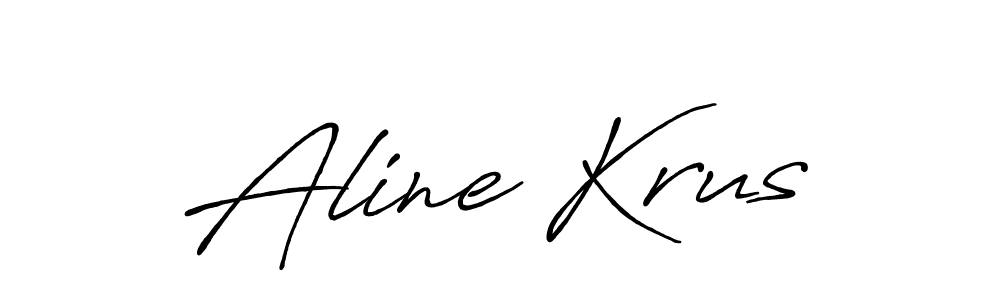 Use a signature maker to create a handwritten signature online. With this signature software, you can design (Antro_Vectra_Bolder) your own signature for name Aline Krus. Aline Krus signature style 7 images and pictures png