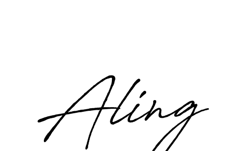 You should practise on your own different ways (Antro_Vectra_Bolder) to write your name (Aling) in signature. don't let someone else do it for you. Aling signature style 7 images and pictures png