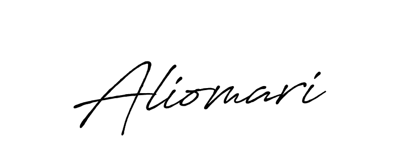 Design your own signature with our free online signature maker. With this signature software, you can create a handwritten (Antro_Vectra_Bolder) signature for name Aliomari. Aliomari signature style 7 images and pictures png