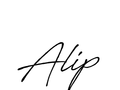 How to make Alip signature? Antro_Vectra_Bolder is a professional autograph style. Create handwritten signature for Alip name. Alip signature style 7 images and pictures png