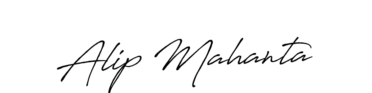 Create a beautiful signature design for name Alip Mahanta. With this signature (Antro_Vectra_Bolder) fonts, you can make a handwritten signature for free. Alip Mahanta signature style 7 images and pictures png