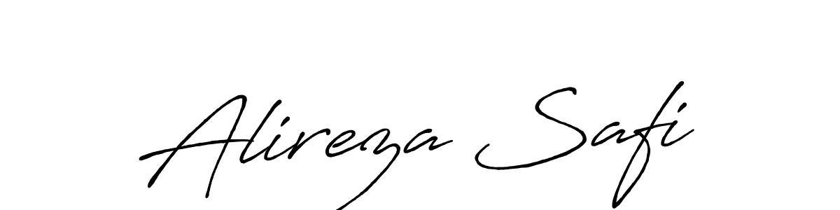The best way (Antro_Vectra_Bolder) to make a short signature is to pick only two or three words in your name. The name Alireza Safi include a total of six letters. For converting this name. Alireza Safi signature style 7 images and pictures png