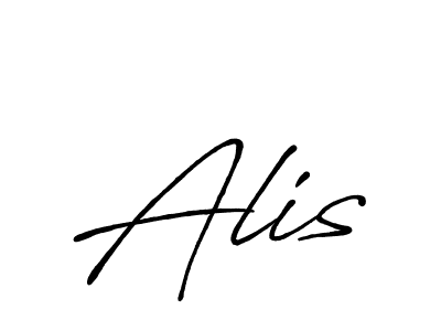 How to make Alis name signature. Use Antro_Vectra_Bolder style for creating short signs online. This is the latest handwritten sign. Alis signature style 7 images and pictures png