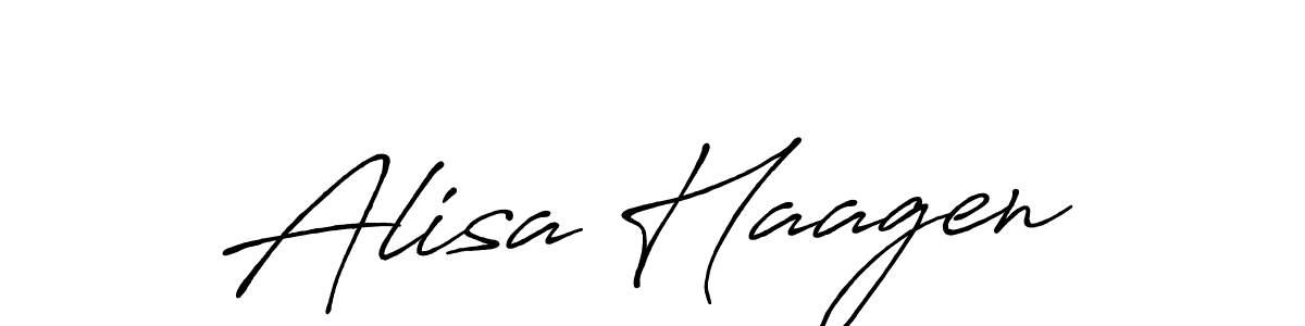 Make a beautiful signature design for name Alisa Haagen. With this signature (Antro_Vectra_Bolder) style, you can create a handwritten signature for free. Alisa Haagen signature style 7 images and pictures png