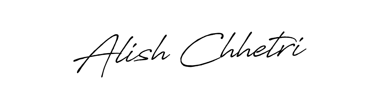 Similarly Antro_Vectra_Bolder is the best handwritten signature design. Signature creator online .You can use it as an online autograph creator for name Alish Chhetri. Alish Chhetri signature style 7 images and pictures png