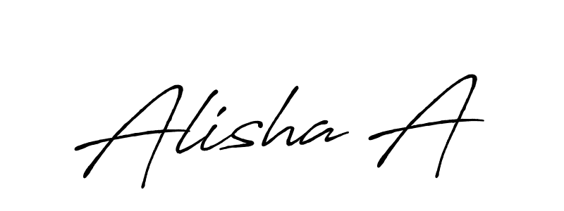 Also You can easily find your signature by using the search form. We will create Alisha A name handwritten signature images for you free of cost using Antro_Vectra_Bolder sign style. Alisha A signature style 7 images and pictures png