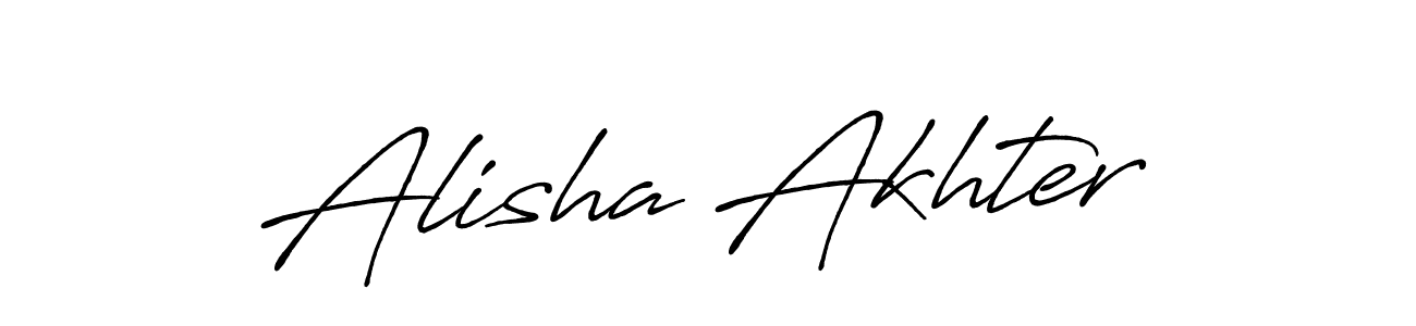 How to make Alisha Akhter signature? Antro_Vectra_Bolder is a professional autograph style. Create handwritten signature for Alisha Akhter name. Alisha Akhter signature style 7 images and pictures png