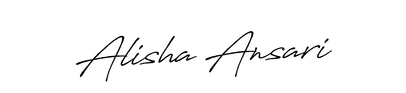 Also we have Alisha Ansari name is the best signature style. Create professional handwritten signature collection using Antro_Vectra_Bolder autograph style. Alisha Ansari signature style 7 images and pictures png