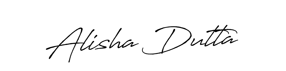 Alisha Dutta stylish signature style. Best Handwritten Sign (Antro_Vectra_Bolder) for my name. Handwritten Signature Collection Ideas for my name Alisha Dutta. Alisha Dutta signature style 7 images and pictures png