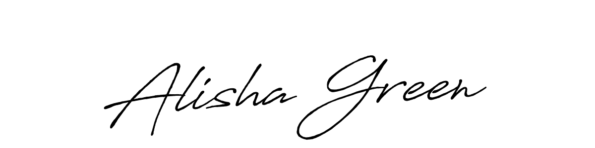 How to make Alisha Green name signature. Use Antro_Vectra_Bolder style for creating short signs online. This is the latest handwritten sign. Alisha Green signature style 7 images and pictures png