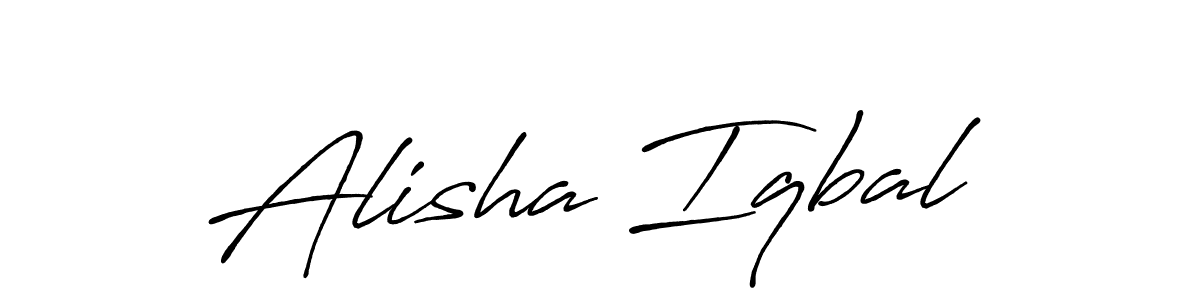 It looks lik you need a new signature style for name Alisha Iqbal. Design unique handwritten (Antro_Vectra_Bolder) signature with our free signature maker in just a few clicks. Alisha Iqbal signature style 7 images and pictures png