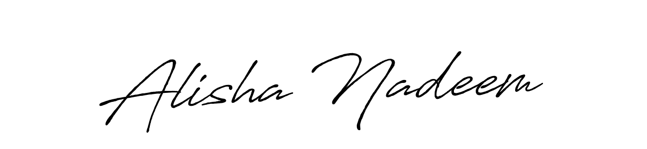 Design your own signature with our free online signature maker. With this signature software, you can create a handwritten (Antro_Vectra_Bolder) signature for name Alisha Nadeem. Alisha Nadeem signature style 7 images and pictures png