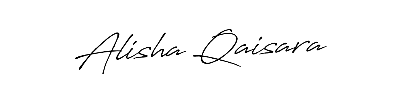 Design your own signature with our free online signature maker. With this signature software, you can create a handwritten (Antro_Vectra_Bolder) signature for name Alisha Qaisara. Alisha Qaisara signature style 7 images and pictures png