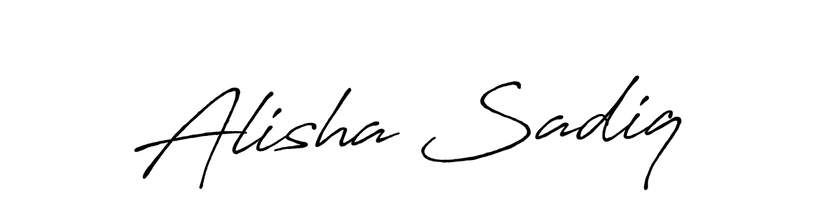 Alisha Sadiq stylish signature style. Best Handwritten Sign (Antro_Vectra_Bolder) for my name. Handwritten Signature Collection Ideas for my name Alisha Sadiq. Alisha Sadiq signature style 7 images and pictures png