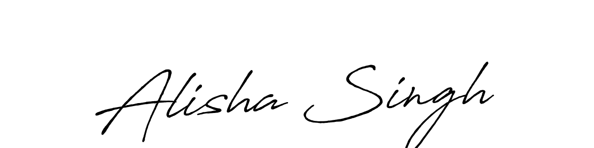 This is the best signature style for the Alisha Singh name. Also you like these signature font (Antro_Vectra_Bolder). Mix name signature. Alisha Singh signature style 7 images and pictures png