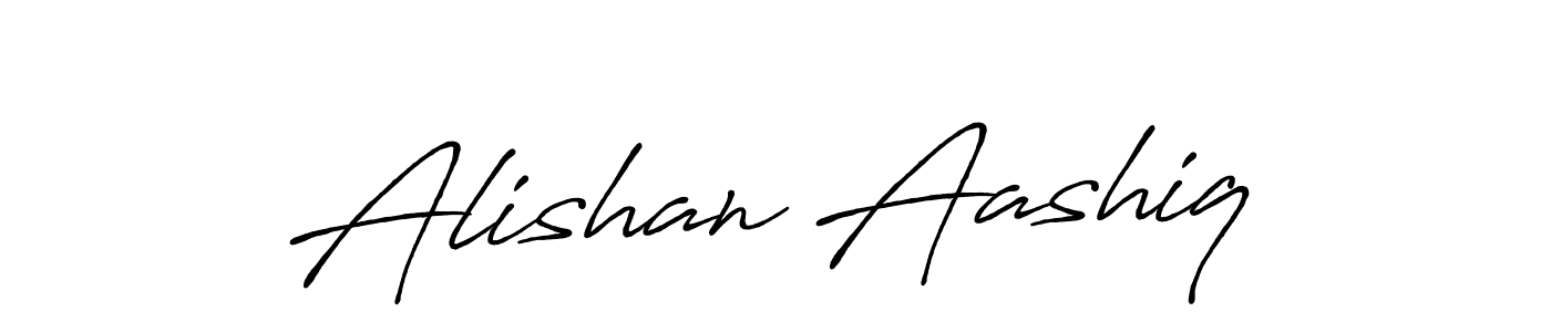 Make a beautiful signature design for name Alishan Aashiq. With this signature (Antro_Vectra_Bolder) style, you can create a handwritten signature for free. Alishan Aashiq signature style 7 images and pictures png