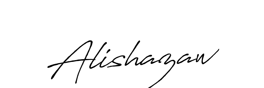 Use a signature maker to create a handwritten signature online. With this signature software, you can design (Antro_Vectra_Bolder) your own signature for name Alishazaw. Alishazaw signature style 7 images and pictures png