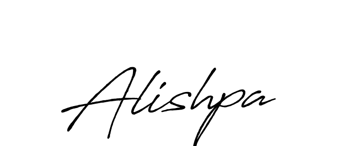 How to make Alishpa name signature. Use Antro_Vectra_Bolder style for creating short signs online. This is the latest handwritten sign. Alishpa signature style 7 images and pictures png