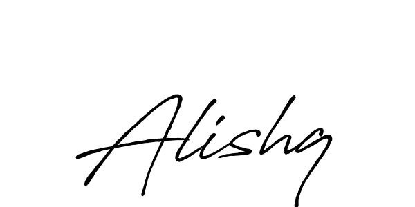 Make a beautiful signature design for name Alishq. With this signature (Antro_Vectra_Bolder) style, you can create a handwritten signature for free. Alishq signature style 7 images and pictures png