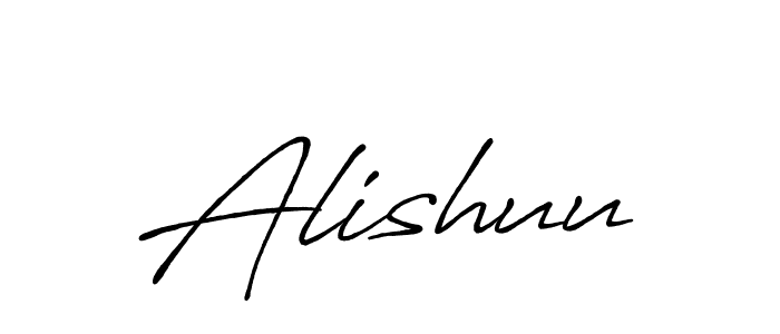 Make a beautiful signature design for name Alishuu. With this signature (Antro_Vectra_Bolder) style, you can create a handwritten signature for free. Alishuu signature style 7 images and pictures png