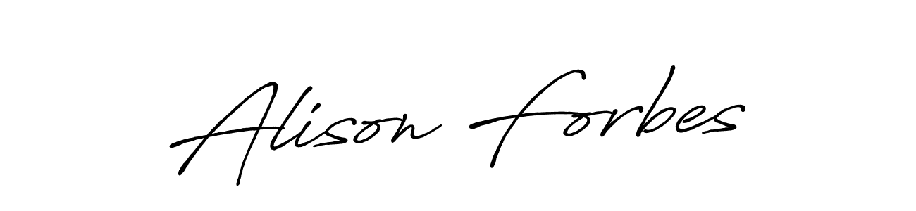 Make a beautiful signature design for name Alison Forbes. With this signature (Antro_Vectra_Bolder) style, you can create a handwritten signature for free. Alison Forbes signature style 7 images and pictures png