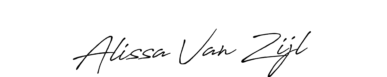 How to make Alissa Van Zijl signature? Antro_Vectra_Bolder is a professional autograph style. Create handwritten signature for Alissa Van Zijl name. Alissa Van Zijl signature style 7 images and pictures png