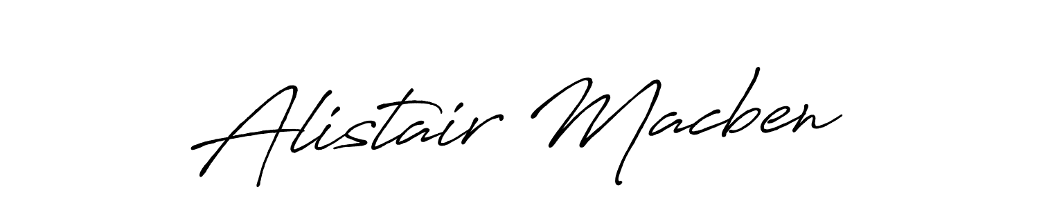 Alistair Macben stylish signature style. Best Handwritten Sign (Antro_Vectra_Bolder) for my name. Handwritten Signature Collection Ideas for my name Alistair Macben. Alistair Macben signature style 7 images and pictures png