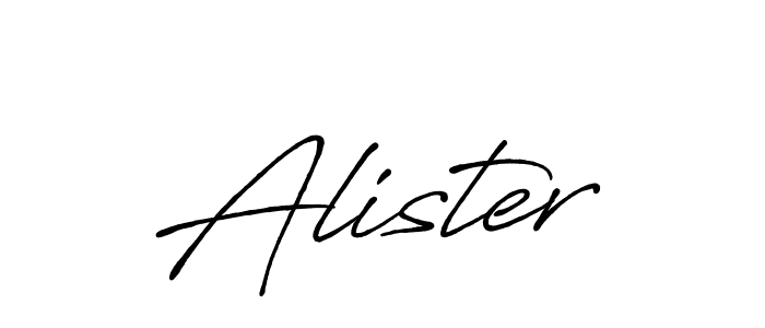 How to make Alister name signature. Use Antro_Vectra_Bolder style for creating short signs online. This is the latest handwritten sign. Alister signature style 7 images and pictures png