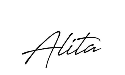 Design your own signature with our free online signature maker. With this signature software, you can create a handwritten (Antro_Vectra_Bolder) signature for name Alita. Alita signature style 7 images and pictures png