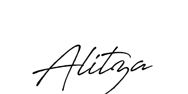 Use a signature maker to create a handwritten signature online. With this signature software, you can design (Antro_Vectra_Bolder) your own signature for name Alitza. Alitza signature style 7 images and pictures png