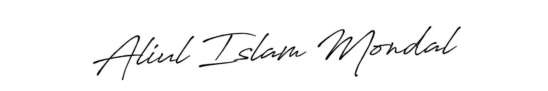 Aliul Islam Mondal stylish signature style. Best Handwritten Sign (Antro_Vectra_Bolder) for my name. Handwritten Signature Collection Ideas for my name Aliul Islam Mondal. Aliul Islam Mondal signature style 7 images and pictures png