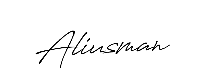 Make a beautiful signature design for name Aliusman. With this signature (Antro_Vectra_Bolder) style, you can create a handwritten signature for free. Aliusman signature style 7 images and pictures png