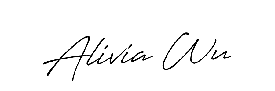 Also we have Alivia Wu name is the best signature style. Create professional handwritten signature collection using Antro_Vectra_Bolder autograph style. Alivia Wu signature style 7 images and pictures png