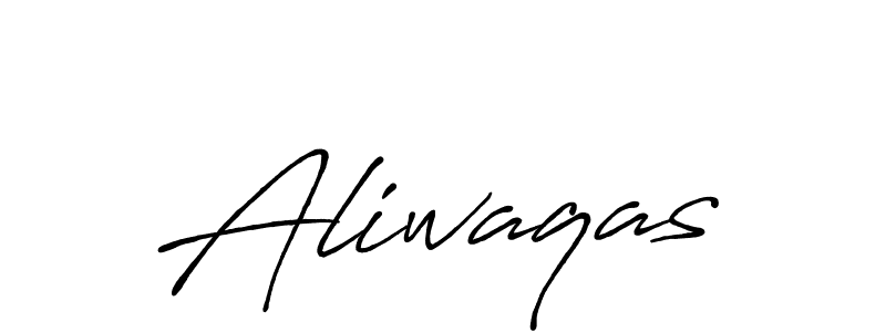 How to make Aliwaqas name signature. Use Antro_Vectra_Bolder style for creating short signs online. This is the latest handwritten sign. Aliwaqas signature style 7 images and pictures png