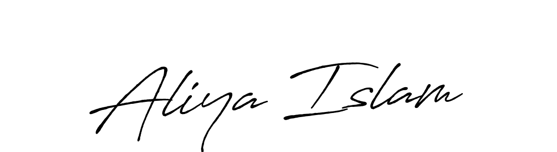 Also You can easily find your signature by using the search form. We will create Aliya Islam name handwritten signature images for you free of cost using Antro_Vectra_Bolder sign style. Aliya Islam signature style 7 images and pictures png