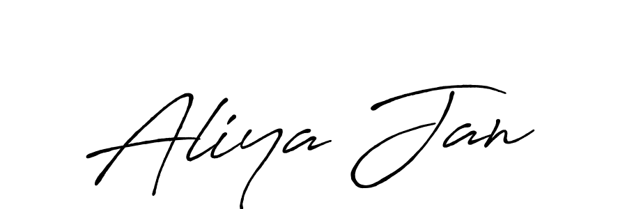 Use a signature maker to create a handwritten signature online. With this signature software, you can design (Antro_Vectra_Bolder) your own signature for name Aliya Jan. Aliya Jan signature style 7 images and pictures png