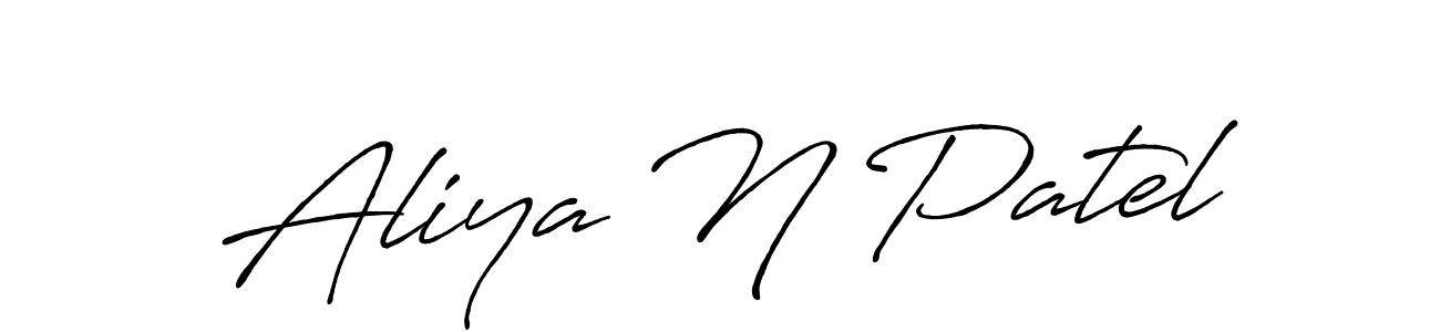 Antro_Vectra_Bolder is a professional signature style that is perfect for those who want to add a touch of class to their signature. It is also a great choice for those who want to make their signature more unique. Get Aliya N Patel name to fancy signature for free. Aliya N Patel signature style 7 images and pictures png