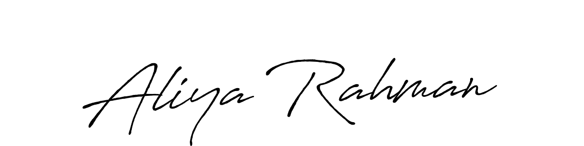 Make a beautiful signature design for name Aliya Rahman. Use this online signature maker to create a handwritten signature for free. Aliya Rahman signature style 7 images and pictures png