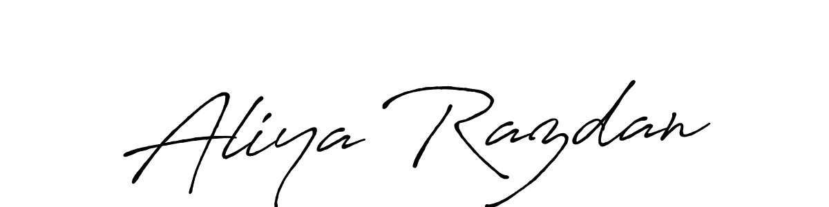 The best way (Antro_Vectra_Bolder) to make a short signature is to pick only two or three words in your name. The name Aliya Razdan include a total of six letters. For converting this name. Aliya Razdan signature style 7 images and pictures png