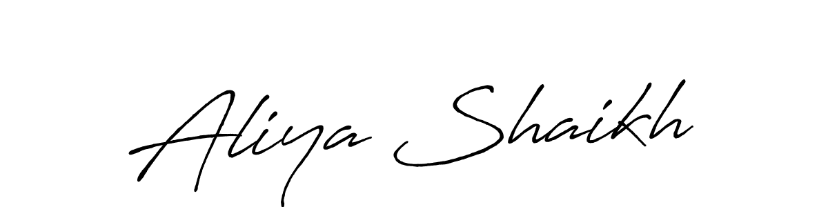 Make a beautiful signature design for name Aliya Shaikh. Use this online signature maker to create a handwritten signature for free. Aliya Shaikh signature style 7 images and pictures png