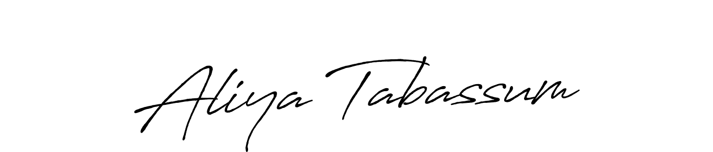 Use a signature maker to create a handwritten signature online. With this signature software, you can design (Antro_Vectra_Bolder) your own signature for name Aliya Tabassum. Aliya Tabassum signature style 7 images and pictures png