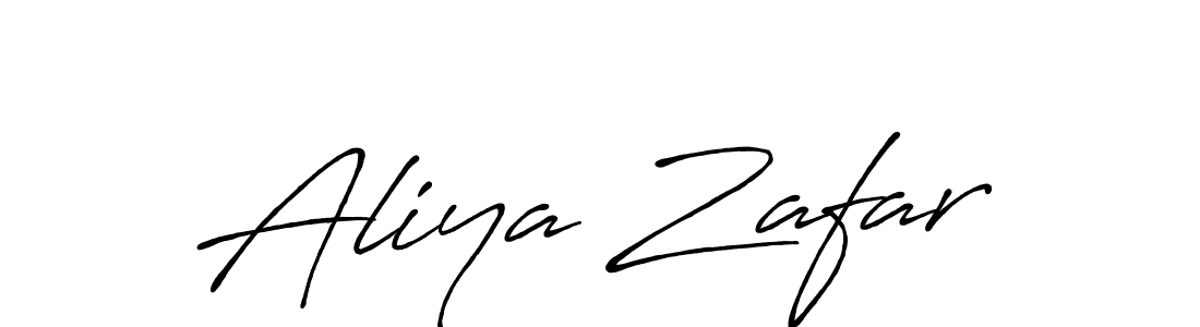 Make a beautiful signature design for name Aliya Zafar. With this signature (Antro_Vectra_Bolder) style, you can create a handwritten signature for free. Aliya Zafar signature style 7 images and pictures png