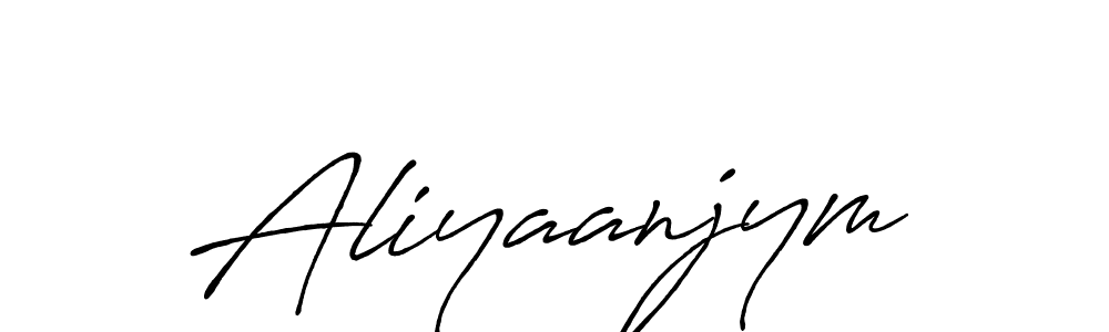 The best way (Antro_Vectra_Bolder) to make a short signature is to pick only two or three words in your name. The name Aliyaanjym include a total of six letters. For converting this name. Aliyaanjym signature style 7 images and pictures png