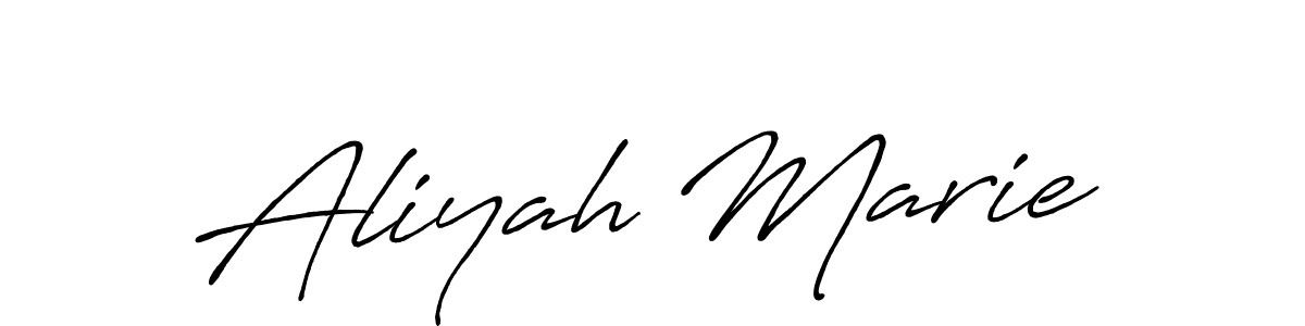 Use a signature maker to create a handwritten signature online. With this signature software, you can design (Antro_Vectra_Bolder) your own signature for name Aliyah Marie. Aliyah Marie signature style 7 images and pictures png