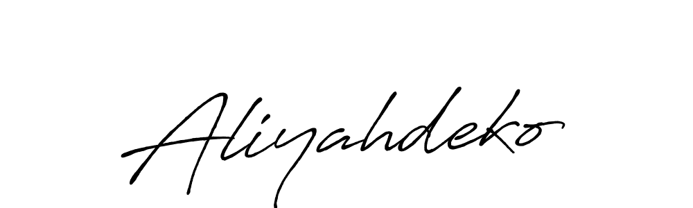 How to make Aliyahdeko signature? Antro_Vectra_Bolder is a professional autograph style. Create handwritten signature for Aliyahdeko name. Aliyahdeko signature style 7 images and pictures png