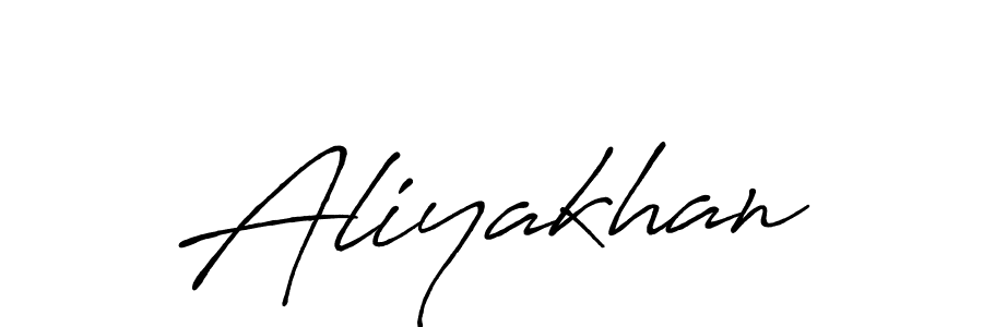 Create a beautiful signature design for name Aliyakhan. With this signature (Antro_Vectra_Bolder) fonts, you can make a handwritten signature for free. Aliyakhan signature style 7 images and pictures png