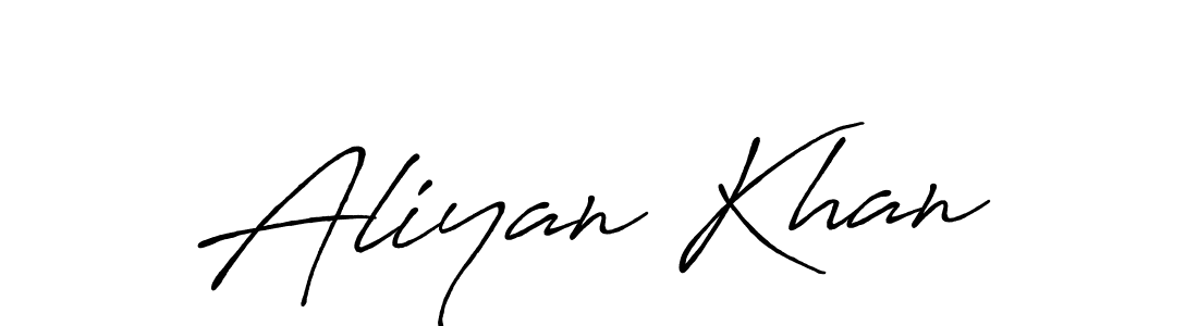 Create a beautiful signature design for name Aliyan Khan. With this signature (Antro_Vectra_Bolder) fonts, you can make a handwritten signature for free. Aliyan Khan signature style 7 images and pictures png