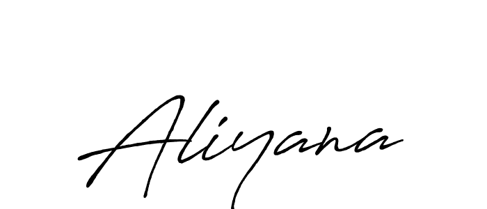 Design your own signature with our free online signature maker. With this signature software, you can create a handwritten (Antro_Vectra_Bolder) signature for name Aliyana. Aliyana signature style 7 images and pictures png